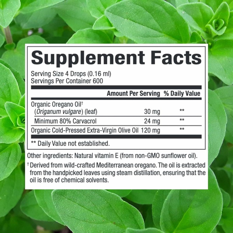 Natural Factors Oil of Oregano - Liquid Antioxidant Support Supplement