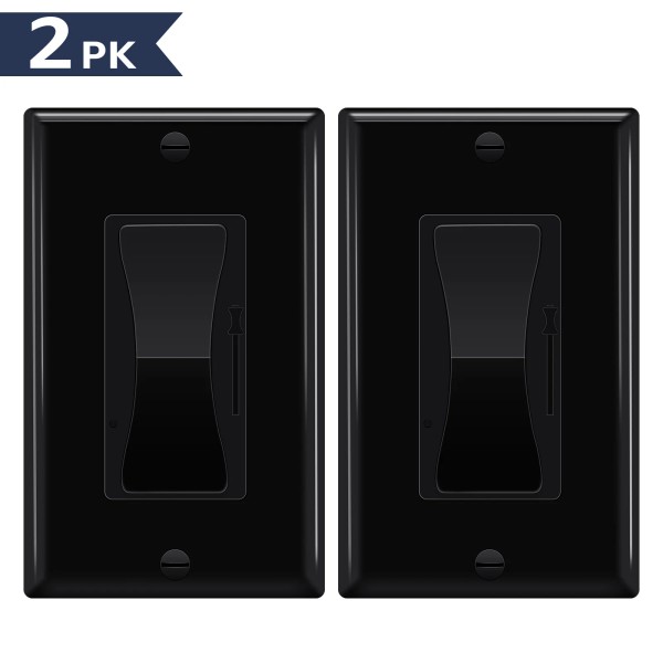 Unbranded 2Pack Black 3-Way 15A 120-277V LED/Incandesce
