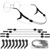 KAJUDA 4Pcs Adjustable Glasses Strap, Glasses Sport Strap Holder Sunglass