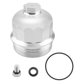 Fuel Filter Housing Cap Fit for GM Duramax 6.6L L5P (Chevy Silverado/GMC Sierra 2500HD 3500HD) 2017 2018 2019 2020，Fit for Cruze 2.0L 2014-2015 Cruze 1.6L 2017 2018 2019 Silver Aluminum Alloy