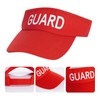 Marrywindix 1 Pcs Red Lifeguard Visor Hat Sport Wear Athletic