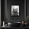SYWENNOI Framed Black and White Bathroom Canvas Wall Art, Funny