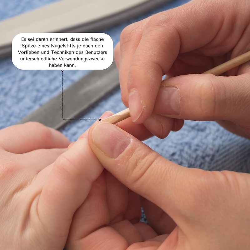 INLAQ® Orange Wood Cuticle Sticks - The Professional Tool for