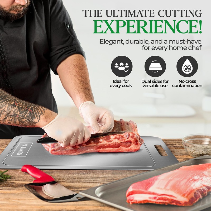 Titanium Cutting Board 2Pcs – Pure 100% Titanium Cutting Boards