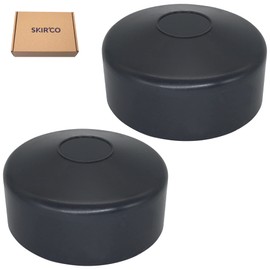 SKIR'CO (2 pcs) Fence Post Caps, Round 76 mm Grey Plastic Caps for Round Fence Posts, Fence Post Covers, Anthracite Grey 7016
