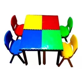 Infantil Mesita Armable Infantil De Plástico, 5 Colores A Elegir