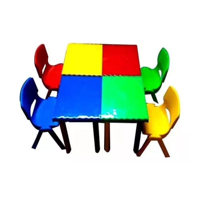 Infantil Mesita Armable Infantil De Plástico, 5 Colores A Elegir