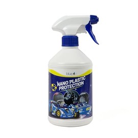 Blue Nano Plastic Protection Renews Plastics Cars Interior and Exterior. for dashboard, bumper, Rubber and Leather 500 ml