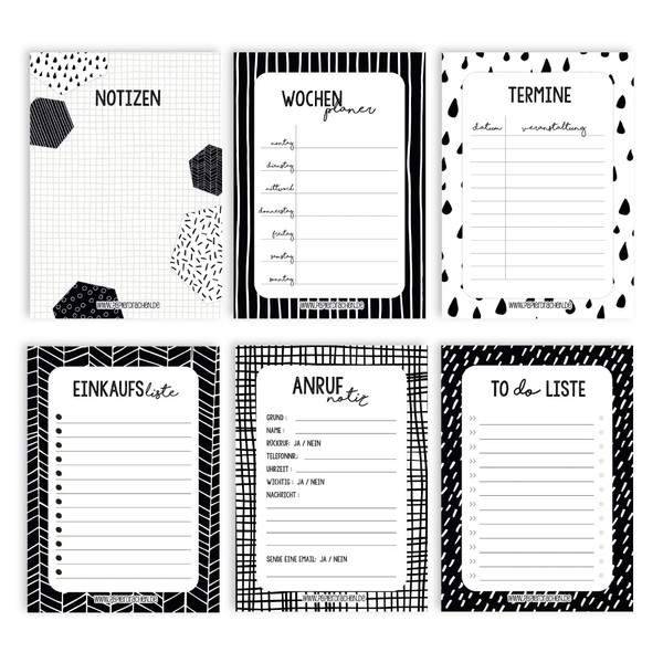 Notepads with Weekly Plan, To-Do List and Shopping List, Daily