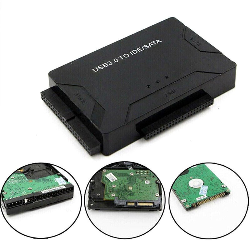 Universal USB 3.0 IDE/SATA Converter 5V/2A External Hard Drive Adapter