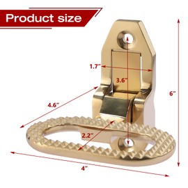 NovelBee 2pcs Folding Trailer Steps,Folding Flip up Step,Multi-Purpose Step Safety Folding Grab for Trailer,Truck,Boat,Camper,RV (Gold)