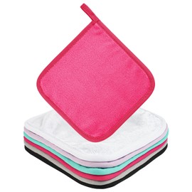 URAQT Microfibre Make-Up Cloth, Pack of 6 Reusable Microfibre Make-Up Wipes, Washable Make-Up Pads, Face Towels, Makeup Remover Cloth, Wash Cloth for Daily Travel Cosmetic