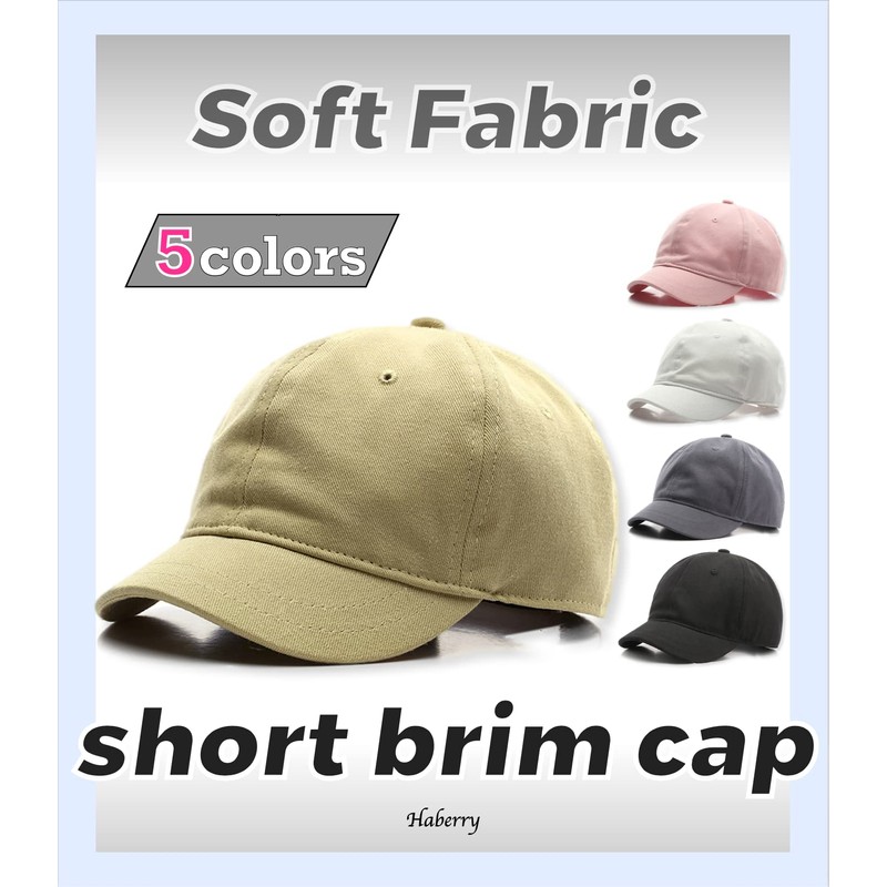 Haveli Men's Soft Cotton Short Brim Cap, Hat, Baseball Hat,