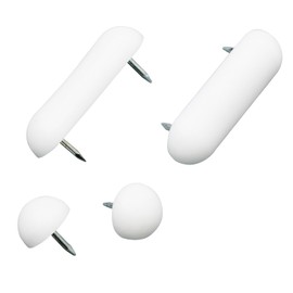 Plumb Pak, 1-7/8 x 4-3/8" PP835-25 Toilet Seat Bumper Set Plastic Tack Type, Color
