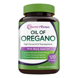 Aceite De Orégano Con Semilla Negra, 120 Cápsulas Blandas                                                                                             