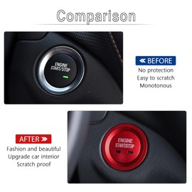 PIFOOG Equinox Car Accessories for 2018-2022 Push Start Button Cover Decals Stickers Keyless Ignition Switch Interior Decor Trims 2PCS