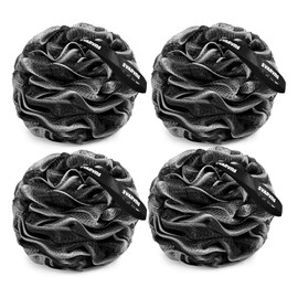 Svarvns Shower Loofah Sponge, Heavy Duty Large Bath Loofah Exfoliating Body Scrubber, 60g/PCS, 4 Pack, 01 Flower
