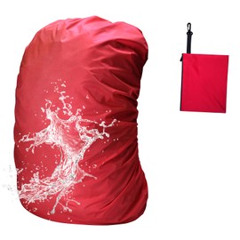 SLEEPSINERO Backpack Cover, Waterproof, Rain Cover, Rainy Season, Drop Prevention, 2.8 - 2.8 gal (80 g), red, S