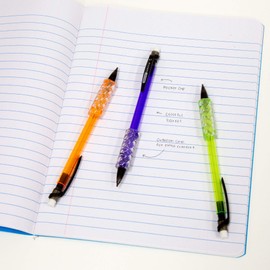 BAZIC Mechanical Pencil 0.7mm Electra Soft Grip, Smooth Writing Pencils Lead, Latex Free Eraser, for Drafting Drawing Sketching (4/Pack), 144-Packs