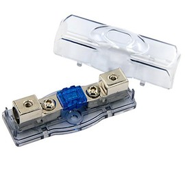 ZOOKOTO 60A Car Audio Power Wire Fuse Holder, Car Boat Marine Auto Fuse Box Fuse Block 4 Gauge 60 Amp