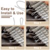 sourcing map 58Pcs Metal Curtain Hooks, Rustproof Offset Pin-on Drapery