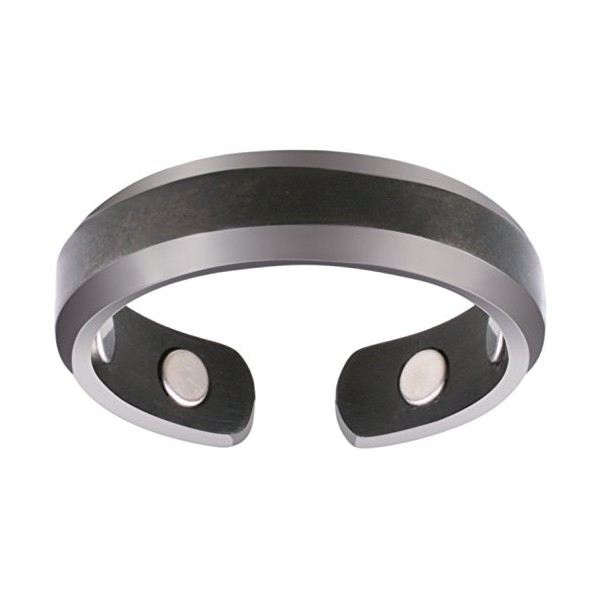 Smarter LifeStyle Elegant Titanium Magnetic Therapy Ring for Men And Women, Arthritis Pain Relief Carpal Tunnel - Therapeutic Magnetic Ring for Lymphatic Drainage (Gunmetal Gray | Size: 10)
