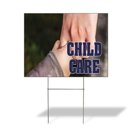 Fastasticdeals Weatherproof Yard Sign Child Care H Outdoor Advertising Printing Lawn Garden Urgent 18x12 Inches 2 Sides Print