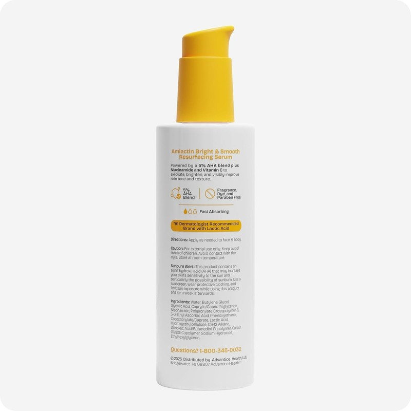 Amlactin Bright and Smooth Resurfacing Serum, 8oz