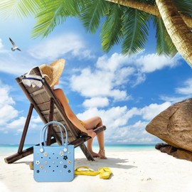 Beach Tote Bags Flower Ornaments - Rubber Beach Bag Accessories,Fashion Bag Accessories, Flower Bag Decorations, Stylish Accessories for Beach Tote