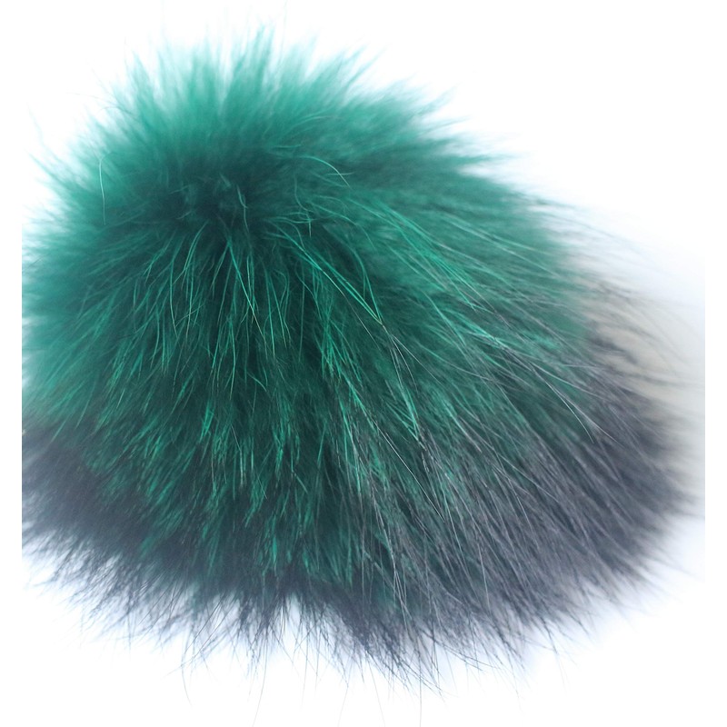 Chunxiao DIY Raccoon Fur Pom Pom Ball with Press Snap