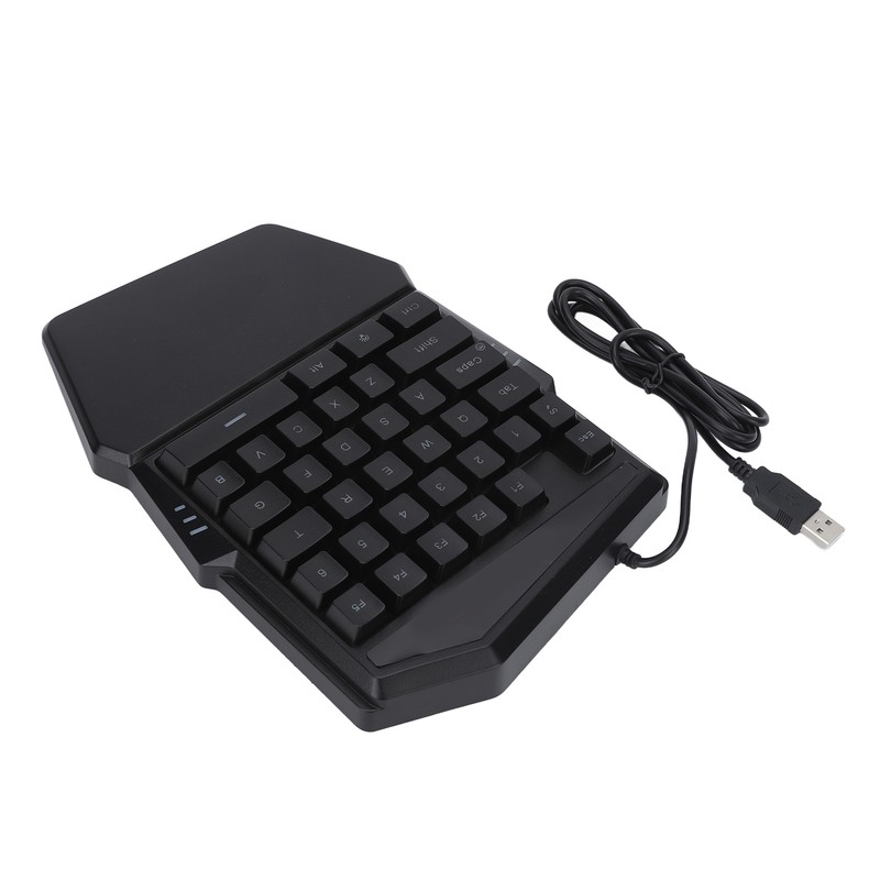 One Handed Gaming Keyboard USB Wired RGB Backlit 35 Keys