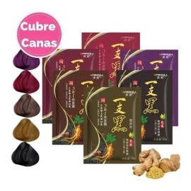 Meidu Shampoo Tinte Instantaneo Cubre Canas Natural 50pz