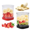 2 Pcs Fruit Slicer Cup, Strawberry Cutter Slicer Cup, Banana