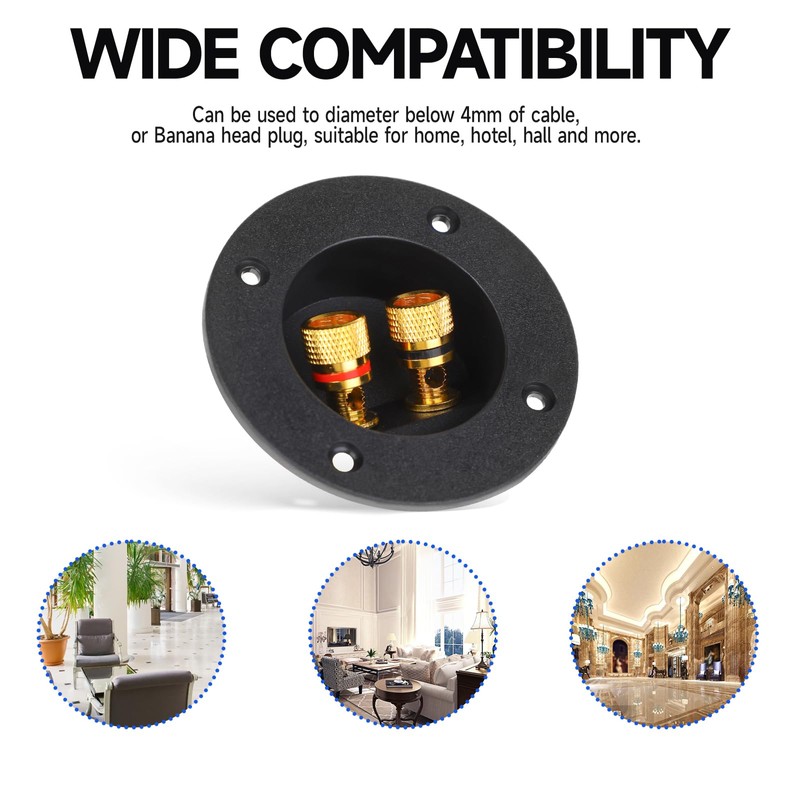 2 Pcs Speaker Sub Box Terminals Cup for Subwoofer Box