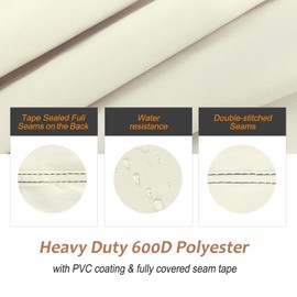 NettyPro Griddle Cover for Blackstone 36 inch Griddle Waterproof Heavy Duty 4 Burner Flat Top Gas Grill Cover 36" Cooking Station, Beige