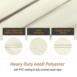 NettyPro Griddle Cover for Blackstone 36 inch Griddle Waterproof Heavy Duty 4 Burner Flat Top Gas Grill Cover 36" Cooking Station, Beige