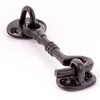Black Traditional Cast Iron 4" Cabin Hook & Eye -