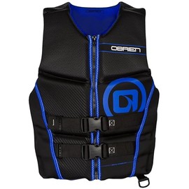 O'Brien Flex V-Back Life Jacket – Coast Guard Approved Adult Life Vest with Flex Fit Design, Lightweight Foam & Front Zip Closure for Watersports, Boating, and Jet Skiing