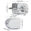 Ranbo Frameless Double-Sided Glass Door Lock, No-Drill, 304 Stainless Steel,