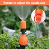 mizikuu 20 Stück Tropfstrahler Wasserbewässerungstropfer, Einstellbare Bewässerungstropfer 360-Grad-Wasserdurchfluss-Tropfbewässerungssystem für Landschaft,