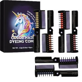 Hair Chalks for Girls - 6 Colours New Hair Chalk Comb, Washable Temporary Hair Dye Colour for Kids Men and Woman, Teenage Gifts, Birthday Christmas Gifts for 5-15 Year Old Girls