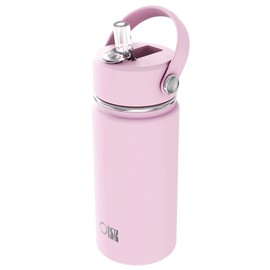 OISIZ Trinkflasche Kinder Edelstahl 420ml Trinkflasche für Kinder mit Trinkhalm thermosflasche kinder solierter wiederverwendbarer Edelstahlbecher Auslaufsichere Wasserflasche Heißes kalt halten 24hr…