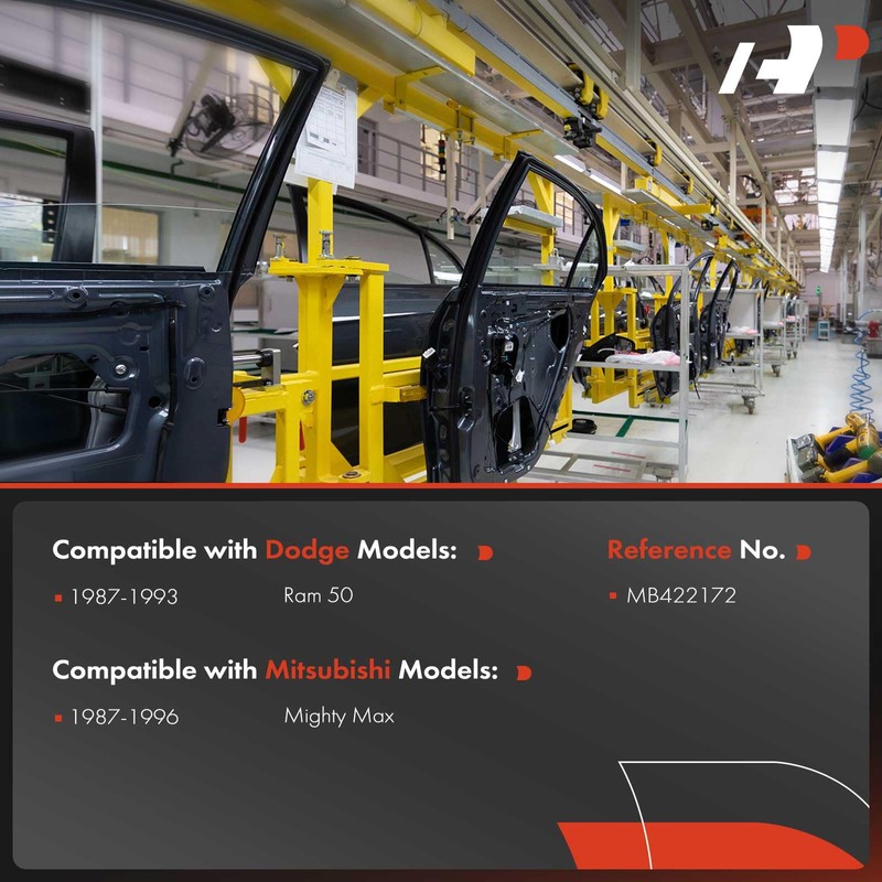 A-Premium Manual Window Regulator Compatible with Dodge Ram 50 1987-1993