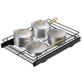 AHNR Pull Out Cabinet Organizer, Heavy Duty Cabinet Pull Out Shelves, Slide Out Cabinet Organizer Storage for Home, Pull Out Drawers for Kitchen Cabinets,14”W*21”D