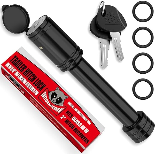 Trailer Hitch Lock - 5/8" Dia Locking Receiver Pin, Fits