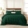 Andency Dark Green Comforter Set Queen Size, Lightweight Fluffy Farmhouse