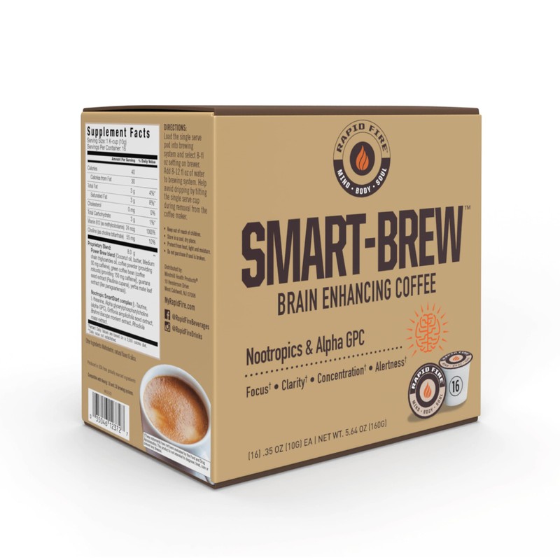 Rapidfire Smart-Brew Nootropics Coffee Pods - High Performance Infused Concentrate,