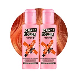 Crazy Color Vibrant Coral Red Semi-Permanent Duo Hair Dye. Highly Pigmented Copper Conditioning & Oil Nourishing Vegan Formula | No Bleach or Ammonia | 200ml