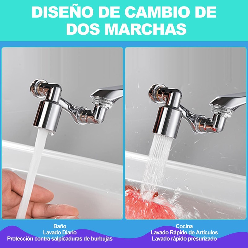 Aireador Extensor De Grifo Giratorio De 1080° Aeradores de Fregaderos