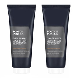 Scotch Porter Curls & Waves Leave-In Hair Conditioner Twin Pack – Moisture Rich Daily Lightweight Hair Moisturizer that Intensely Hydrates, Smooths & Defines Curls & Waves – 2 * 7.1oz